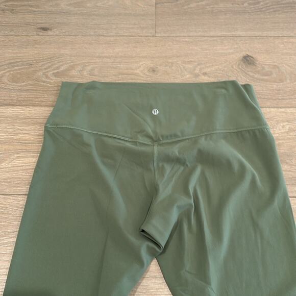 LULULEMON Green Twill Align High Rise Active Workout Leggings Size 18 - Picture 6 of 11